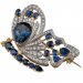Брошь «Бабочка» – эксклюзивное ювелирное украшение с лондонтопазом, сапфирами и бриллиантами из коллекции "Феерия" 